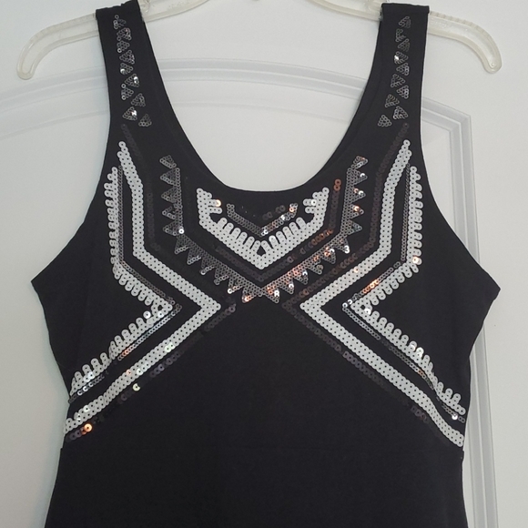 Express sequined black dress, sz L - Picture 2 of 4